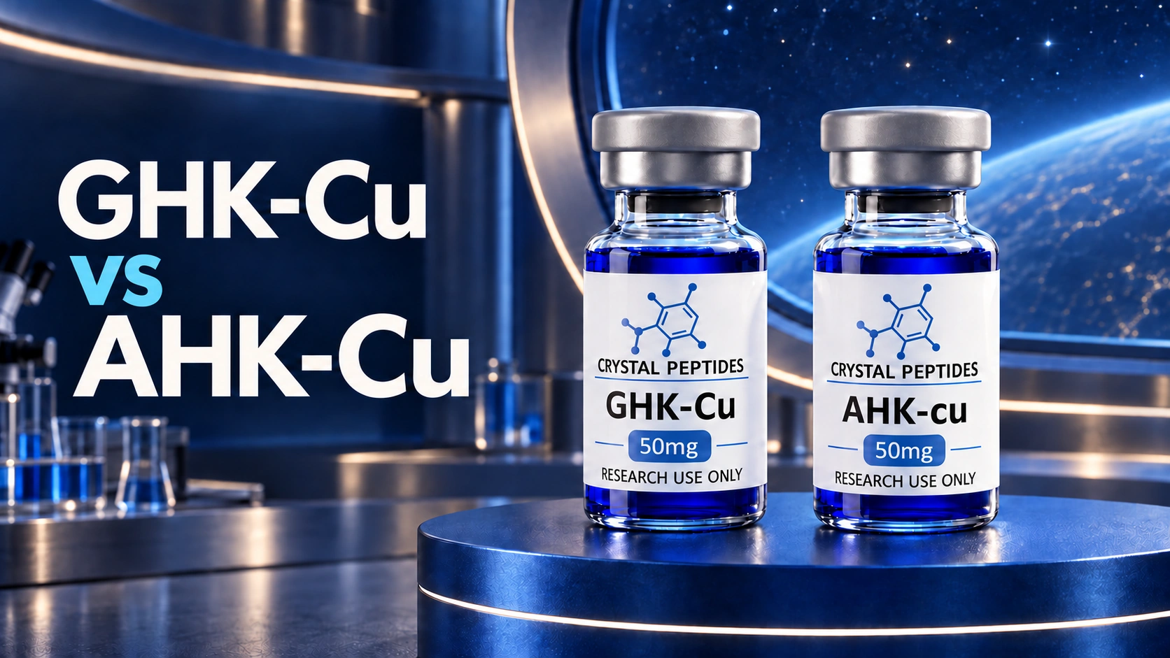 GHK-Cu a AHK-Cu: Co se změní, když se změní jedna aminokyselina?