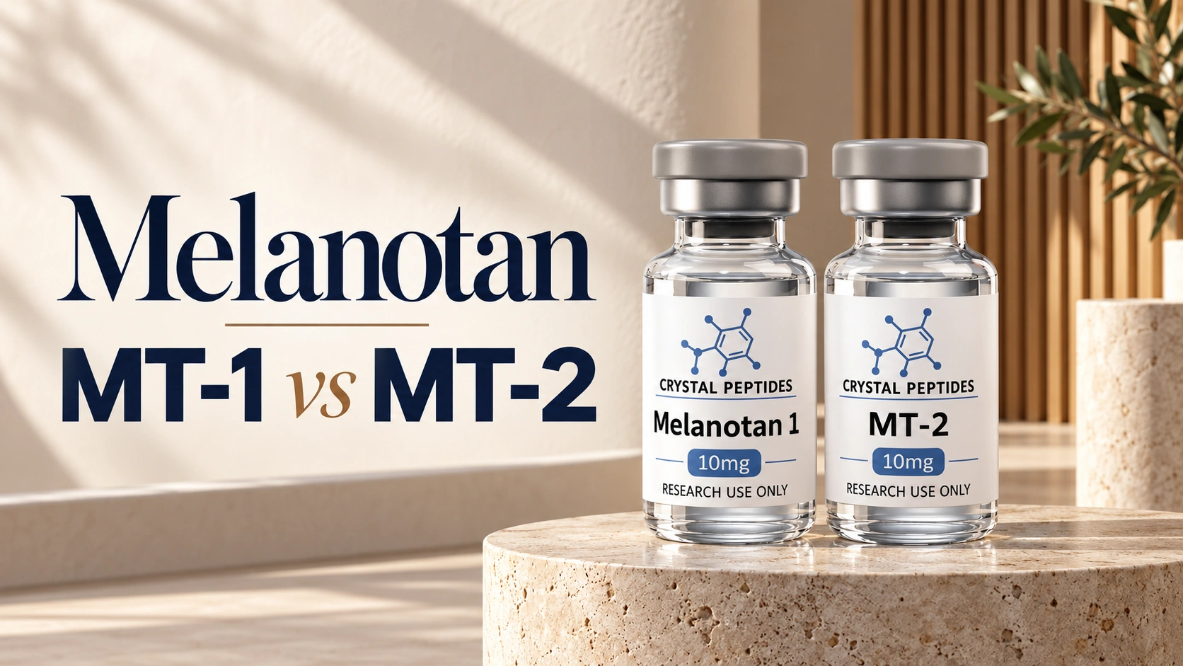 Melanotan MT-1 vs MT-2: struktura, důkazy a regulační status