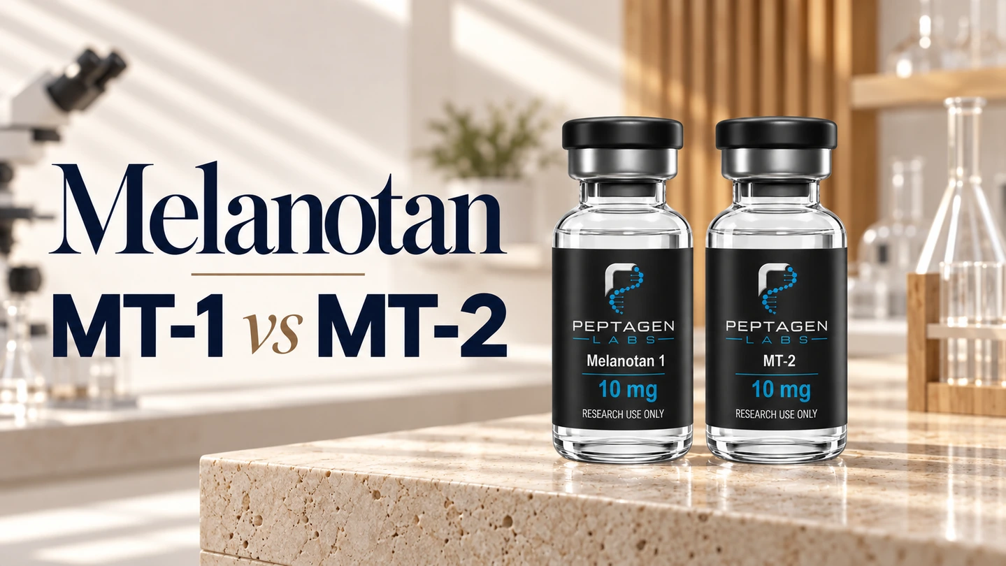 Melanotan MT-1 vs MT-2: struktura, důkazy a regulační status